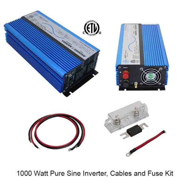 Aims Power 1000 Watt Pure Sine Power Inverter Kit