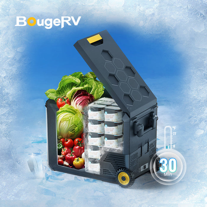 BougeRV ASPEN 50 PRO 12V IceDrive™ Portable Fridge with 220Wh Battery