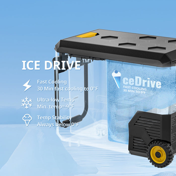 BougeRV ASPEN 50 PRO 12V IceDrive™ Portable Fridge with 220Wh Battery