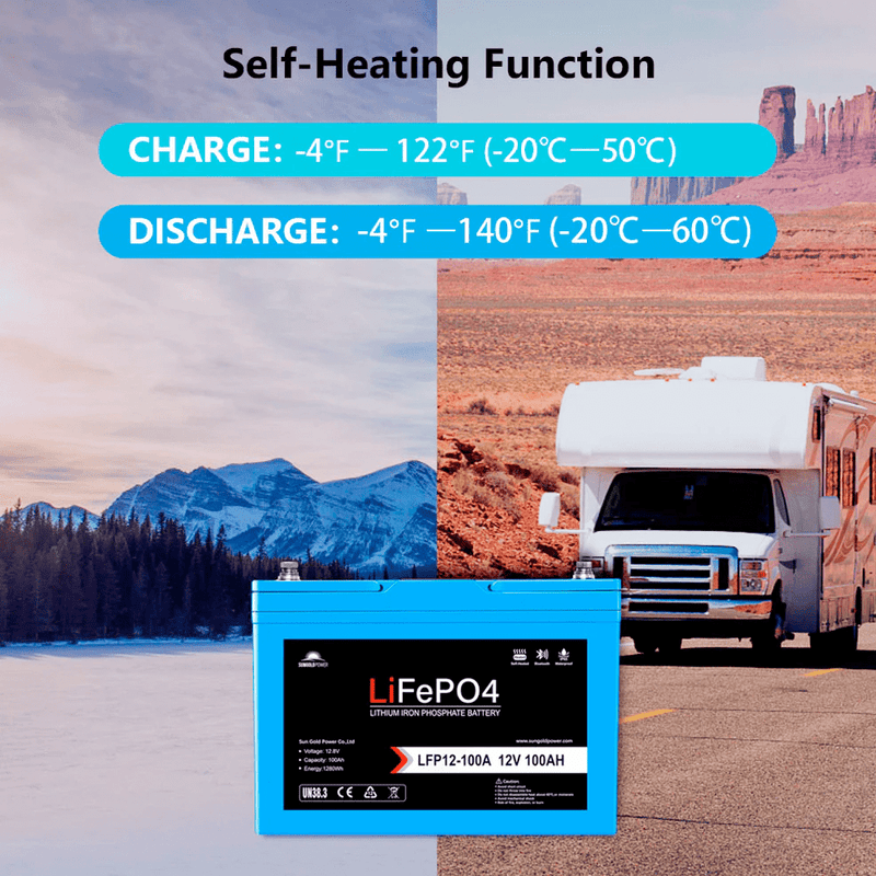 self heating function 12v 100ah