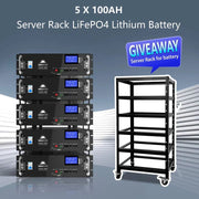 server rack with 5pcs 100ah
