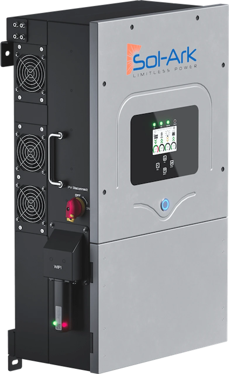 Sol-Ark + Homegrid Hybrid Power Kit | 12kW 120/240V Output 48VDC - 24kWh System Bundle | Sol-Ark SA-12K-2P Hybrid Inverter + HomeGrid STACK'D 5X Battery System