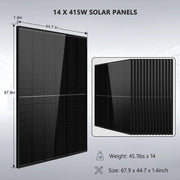 solar panels 14pcs 415w