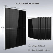 solar panels 8pcs 415w