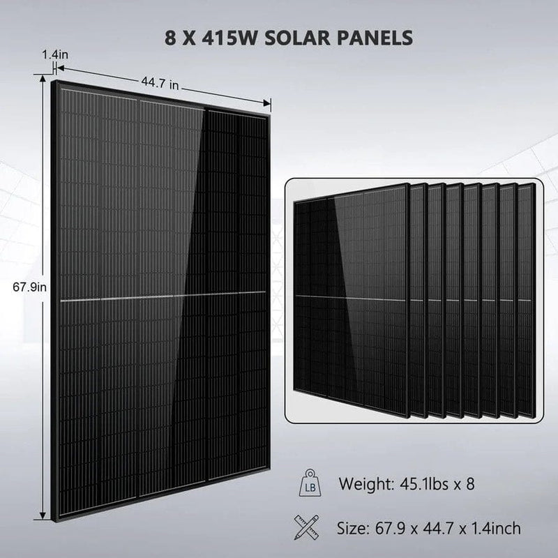 solar panels 8pcs 415w