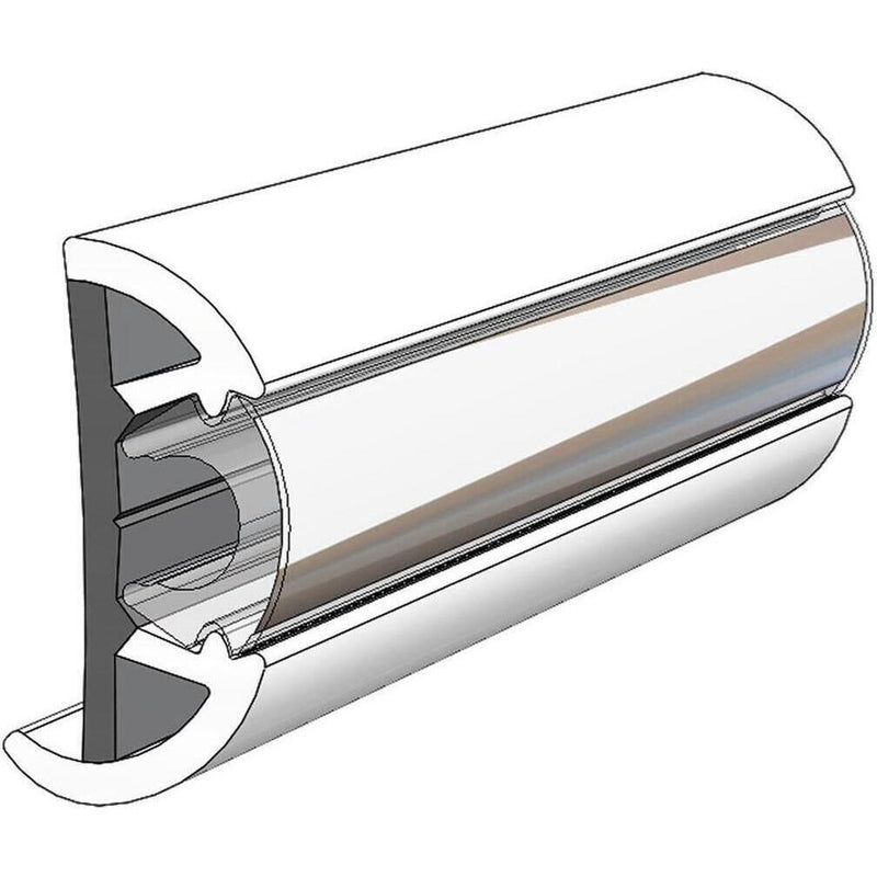 TACO SuproFlex Rub Rail Kit w/Flex Vinyl Overlay Insert - 2"H x 1-1/4"W x 80'L - White w/White Insert [V11-9993WWK80-2]