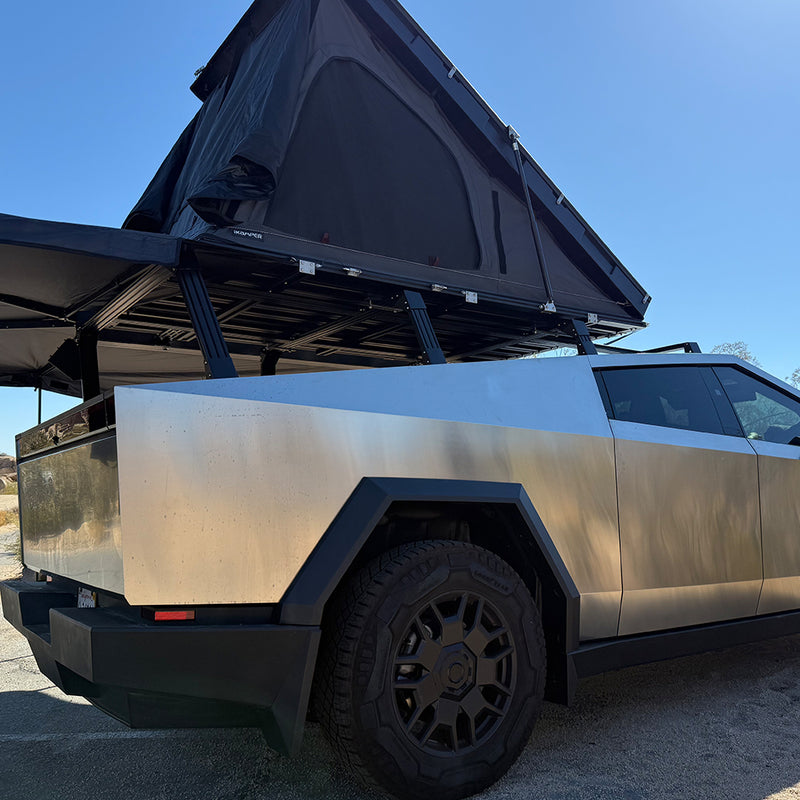 tesla truck tent CYBERTRUCKco TESLA Cybertruck Modular Rack System – Base Frame — OffGrid Living