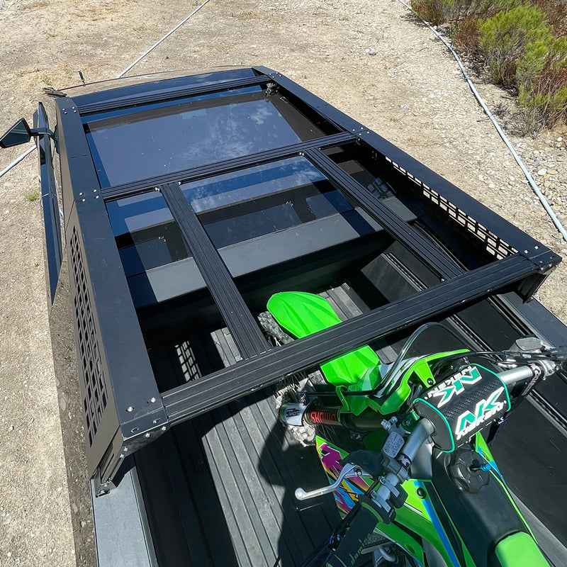 CYBERTRUCKco TESLA CYBERTRUCK MOTO RACK -Stainless Steel & Aluminum Matte Black