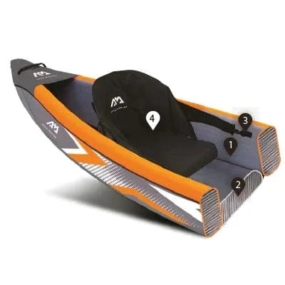 Aqua Marina TOMAHAWK AIR-K 12'4" Inflatable High Pressure Speed Kayak / Canoe
