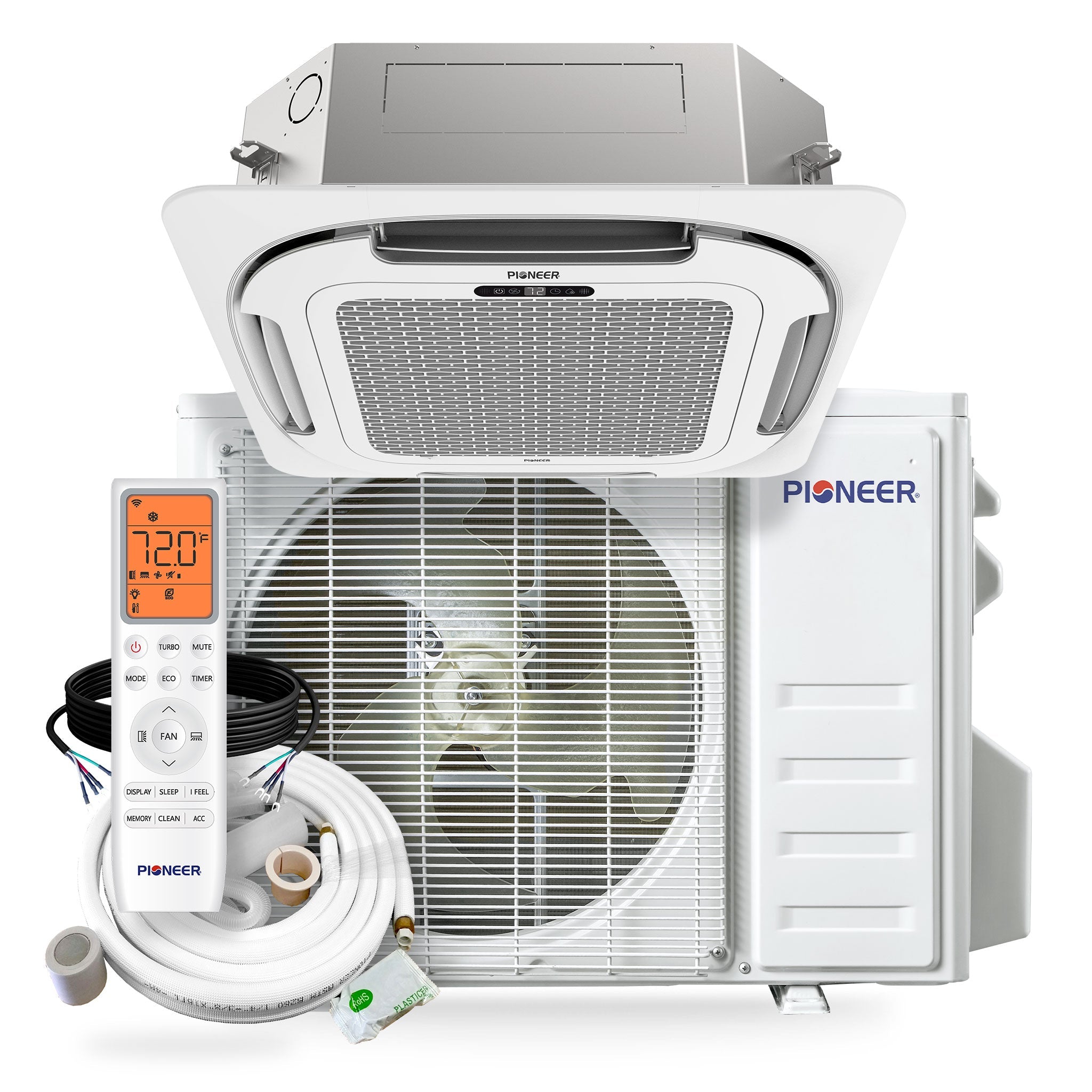 Pioneer Quantum Ultra Ceiling Cassette Ductless Mini-Split Air Conditioner Heat Pump - Thumbnail 5