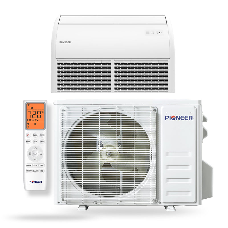 Pioneer® Quantum Ultra™ 24,000 BTU 20 SEER2 230V Floor/Ceiling/Low-Wall Ductless Mini-Split Air Conditioner Inverter Heat Pump Full Set