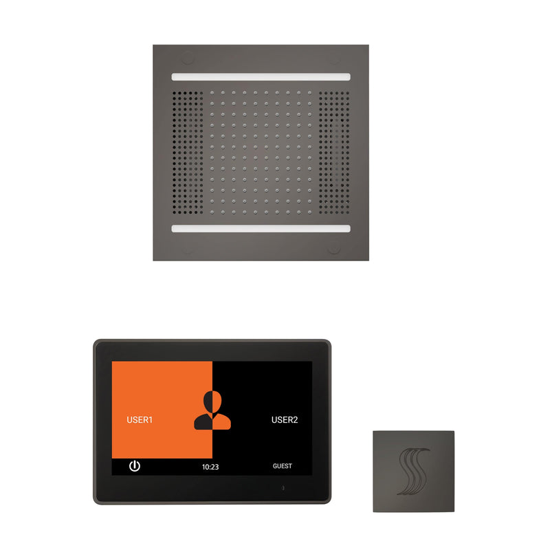 ThermaSol Wellness Steam Package with 10" ThermaTouch Square, HydroVive 14 Rainhead, SteamVection Square