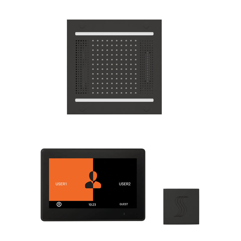 ThermaSol Wellness Steam Package with 10" ThermaTouch Square, HydroVive 14 Rainhead, SteamVection Square