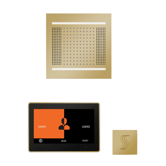 ThermaSol Wellness Steam Package with 10" ThermaTouch Square, HydroVive 14 Rainhead, SteamVection Square