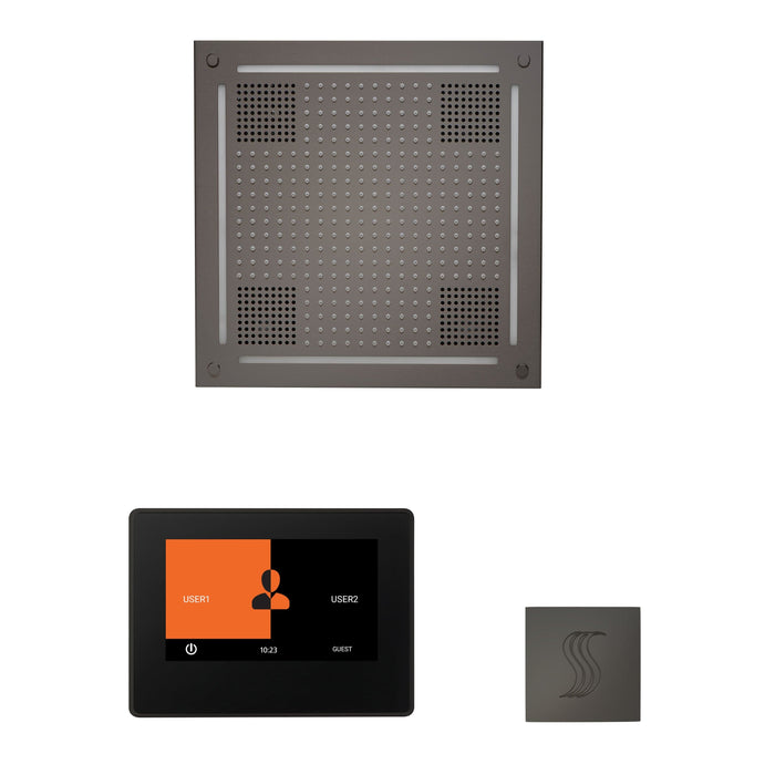 ThermaSol Wellness Steam Package with 7" ThermaTouch Control, HydroVive 18 Rainhead, SteamVection Square