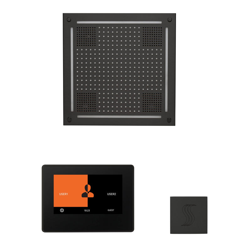 ThermaSol Wellness Steam Package with 7" ThermaTouch Control, HydroVive 18 Rainhead, SteamVection Square