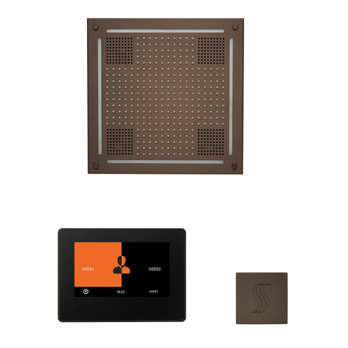 ThermaSol Wellness Steam Package with 7" ThermaTouch Control, HydroVive 18 Rainhead, SteamVection Square