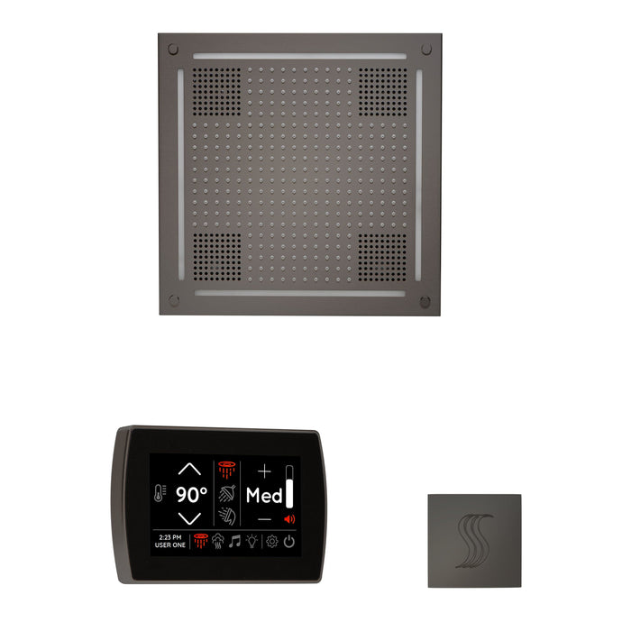 ThermaSol Wellness Steam Package with SignaTouch Control, HydroVive 18 Rainhead, SteamVection Square