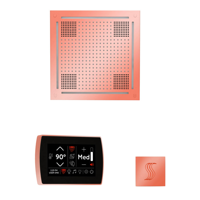 ThermaSol Wellness Steam Package with SignaTouch Control, HydroVive 18 Rainhead, SteamVection Square