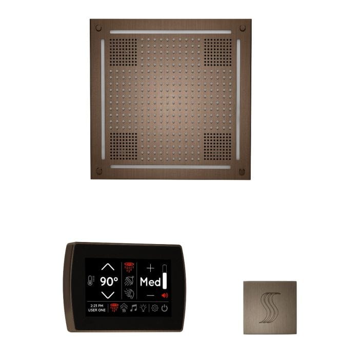 ThermaSol Wellness Steam Package with SignaTouch Control, HydroVive 18 Rainhead, SteamVection Square