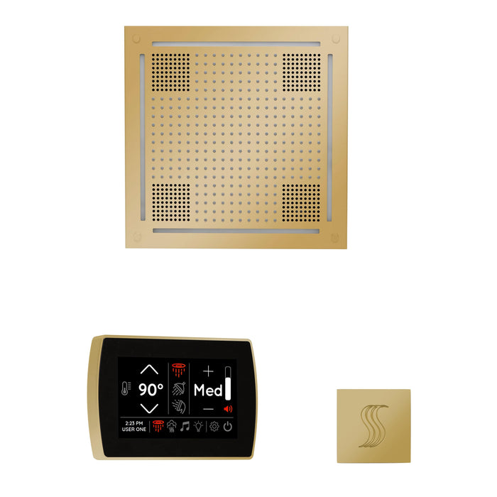 ThermaSol Wellness Steam Package with SignaTouch Control, HydroVive 18 Rainhead, SteamVection Square