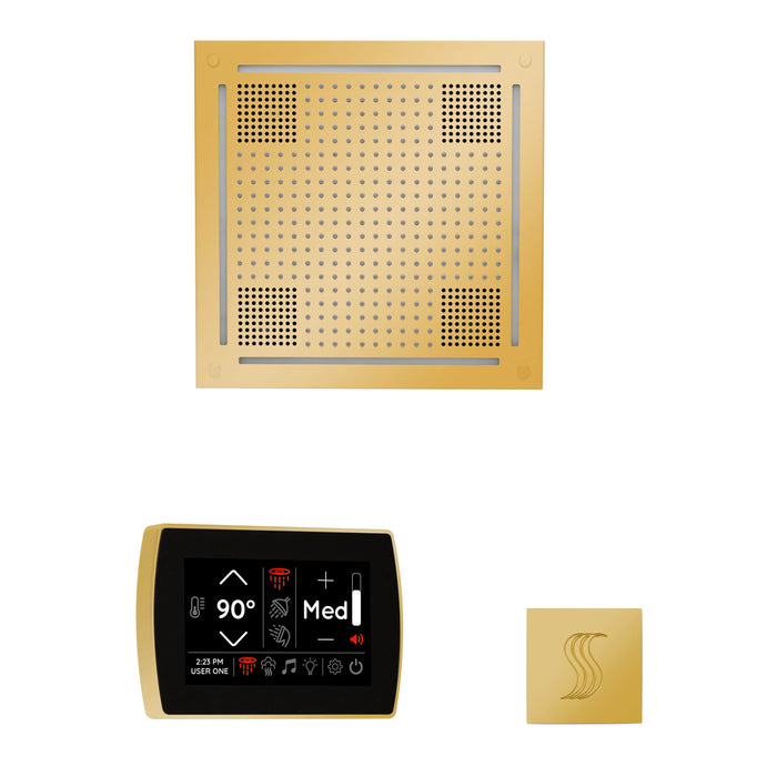 ThermaSol Wellness Steam Package with SignaTouch Control, HydroVive 18 Rainhead, SteamVection Square
