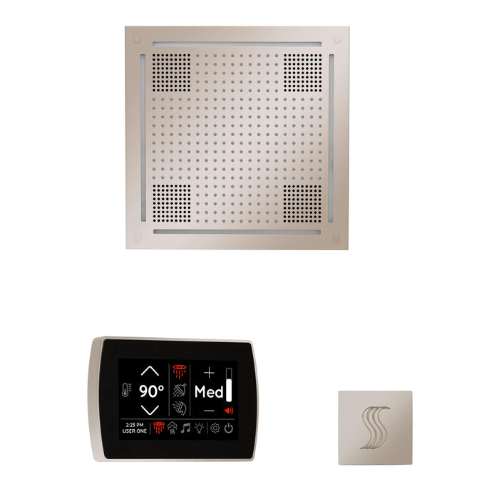 ThermaSol Wellness Steam Package with SignaTouch Control, HydroVive 18 Rainhead, SteamVection Square