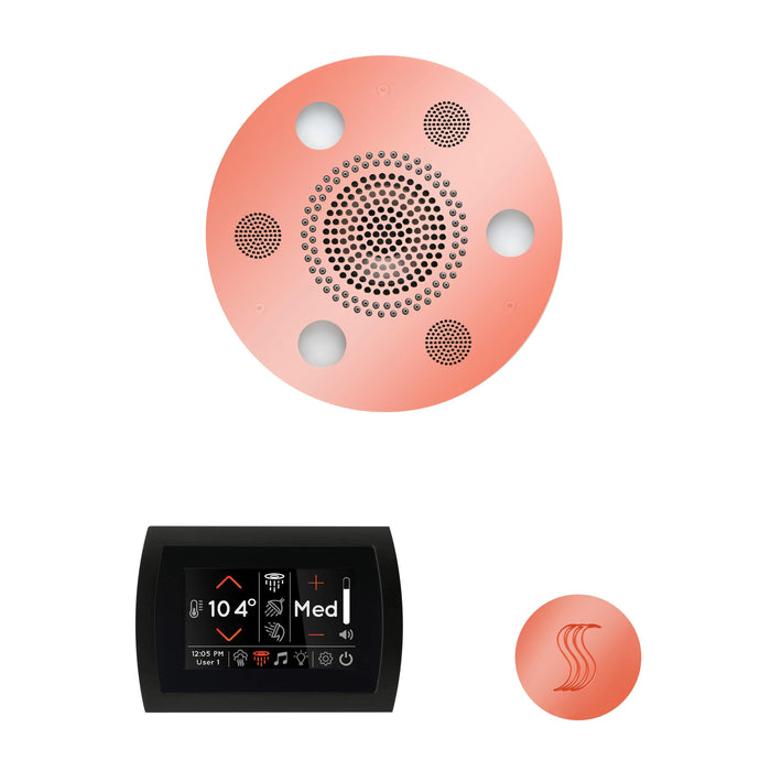 ThermaSol Wellness Steam Package with SignaTouch Control, Serenity Round Rainhead, SteamVection Round