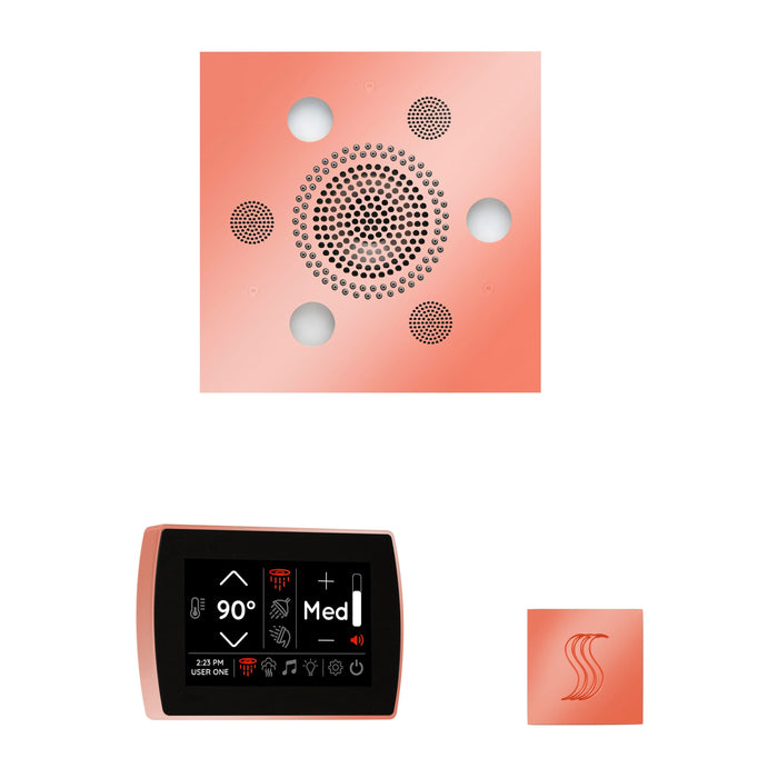 ThermaSol Wellness Steam Package with SignaTouch Control, Serenity Square Rainhead, SteamVection Square