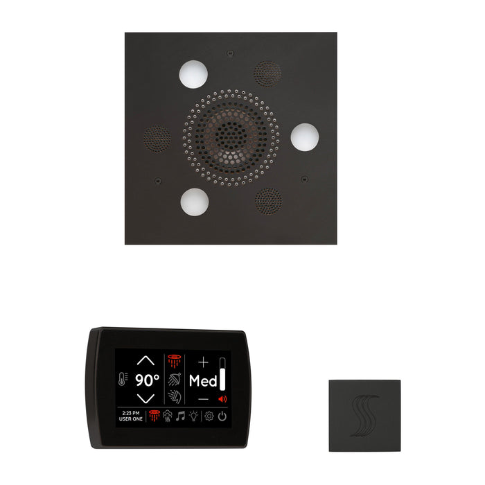 ThermaSol Wellness Steam Package with SignaTouch Control, Serenity Square Rainhead, SteamVection Square