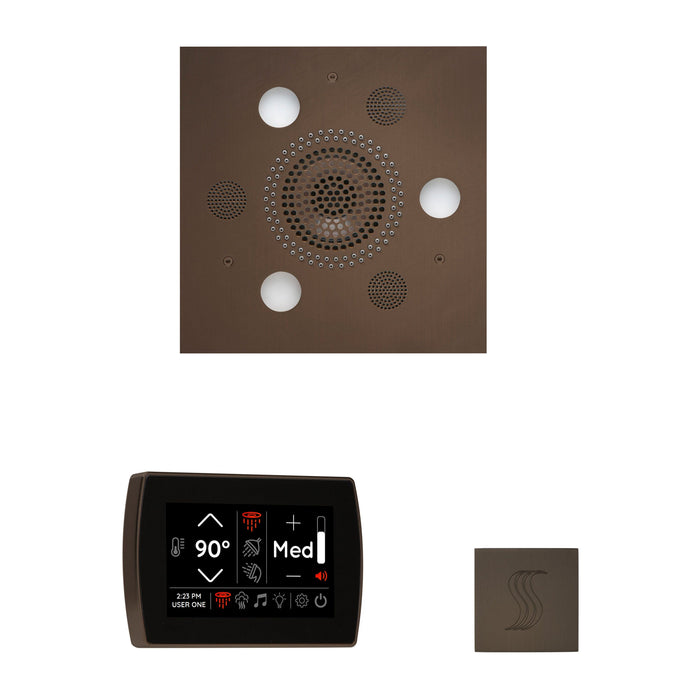 ThermaSol Wellness Steam Package with SignaTouch Control, Serenity Square Rainhead, SteamVection Square