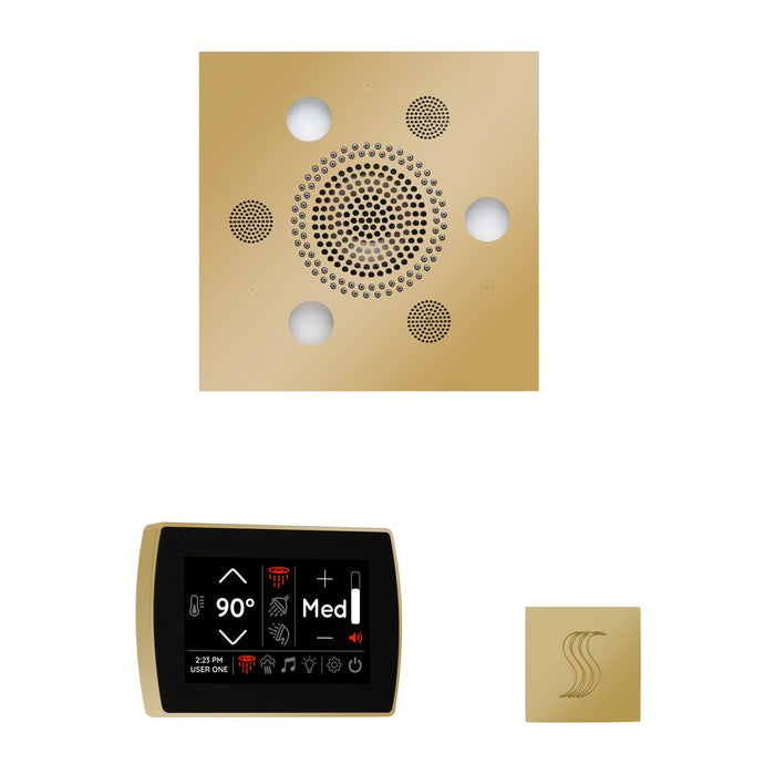 ThermaSol Wellness Steam Package with SignaTouch Control, Serenity Square Rainhead, SteamVection Square