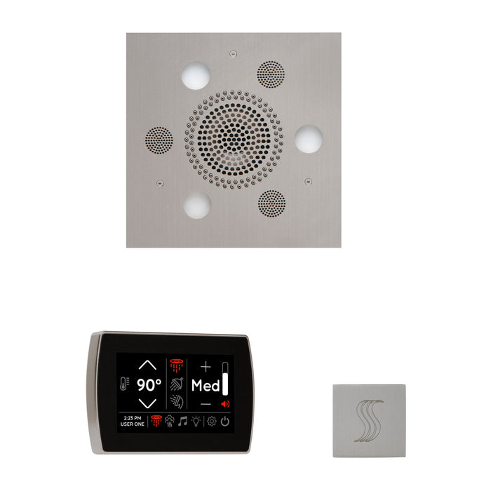 ThermaSol Wellness Steam Package with SignaTouch Control, Serenity Square Rainhead, SteamVection Square