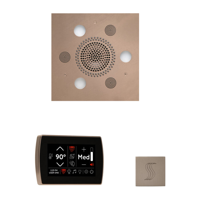 ThermaSol Wellness Steam Package with SignaTouch Control, Serenity Square Rainhead, SteamVection Square