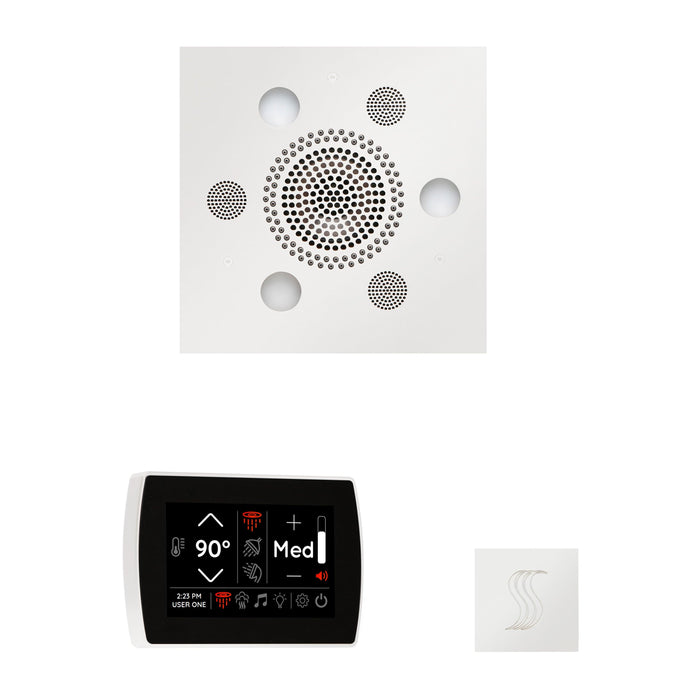 ThermaSol Wellness Steam Package with SignaTouch Control, Serenity Square Rainhead, SteamVection Square