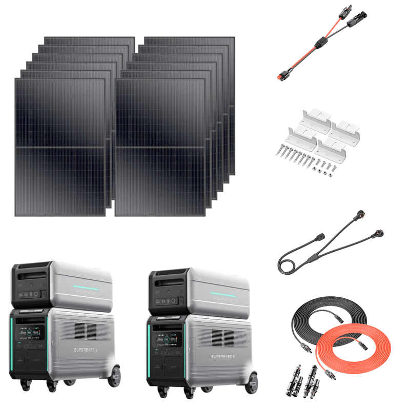 Zendure SuperBase V4600 Solar Generator Kit | 7,600W 120/240V Output | 18.4kWh Battery Capacity + 4100W of Solar PV