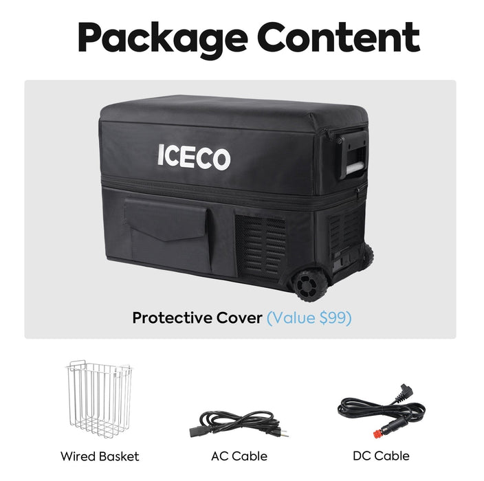 52.8QT JP50 Pro Wheeled Portable Freezer With Cover | ICECO-Portable Fridge-www.icecofreezer.com