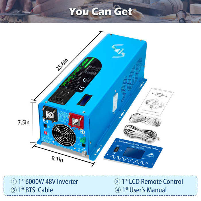 SunGold Power 6000W DC 48V Low Frequency Split Phase Inverter