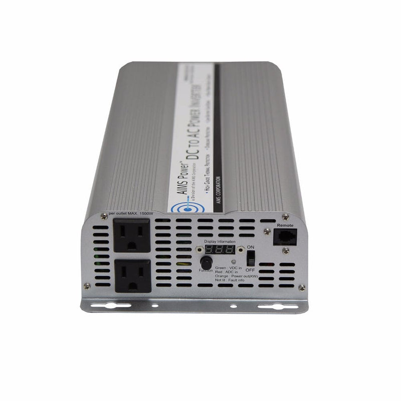 Aims Power 2500 Watt 12V Power Inverter Left Side View