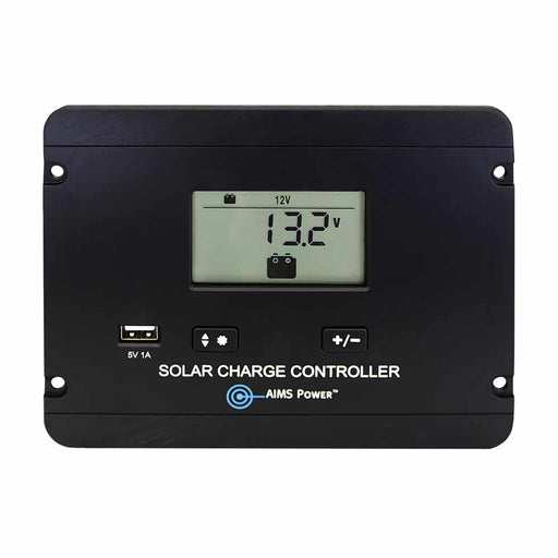 Aims Power 30 Amp PWM Solar Charge Controller Flush Mount Front View