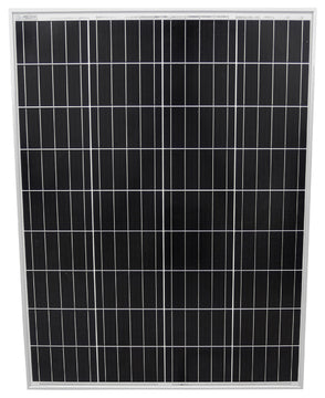 Aims Power 100 Wat Monocrystalline Solar Panel Front View