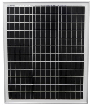 Aims Power 50 Watt Monocrystalline Solar Panel Front View