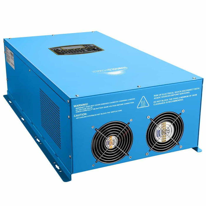 SunGold Split Phase Solar Inverter Charger Warning Caution