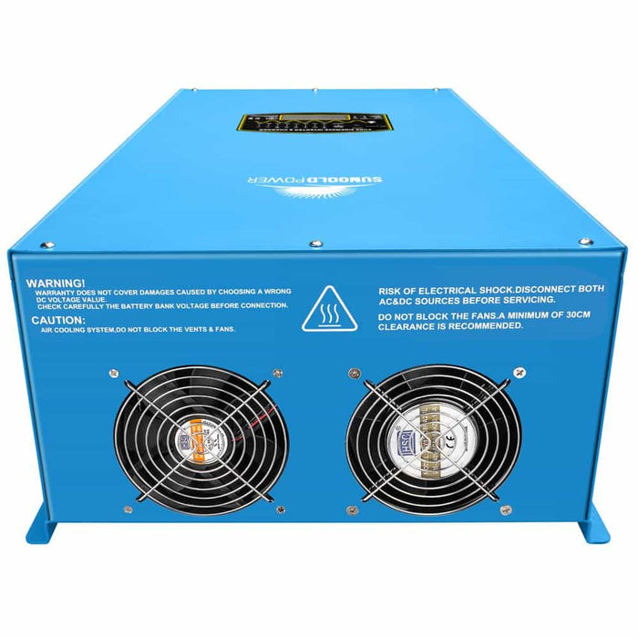 Split Phase Solar Inverter Charger Warning Caution