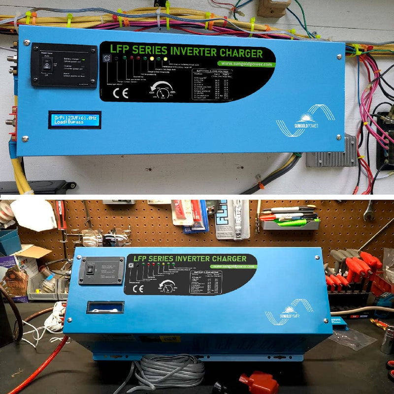SunGold Power 4000W DC 12V Pure Sine Split Phase Inverter charger LFP Series actual photos