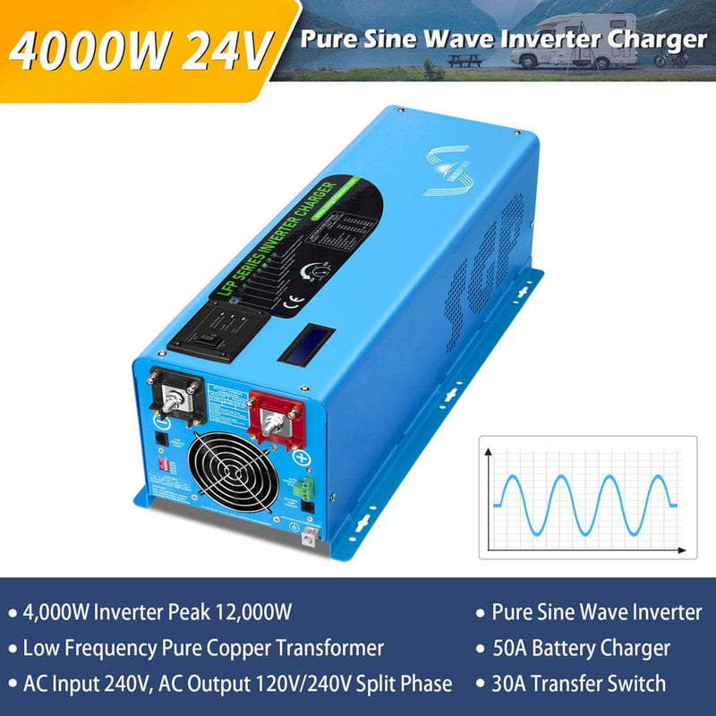SunGold Power 4000W DC 24V Low Frequency Split Phase Inverter features