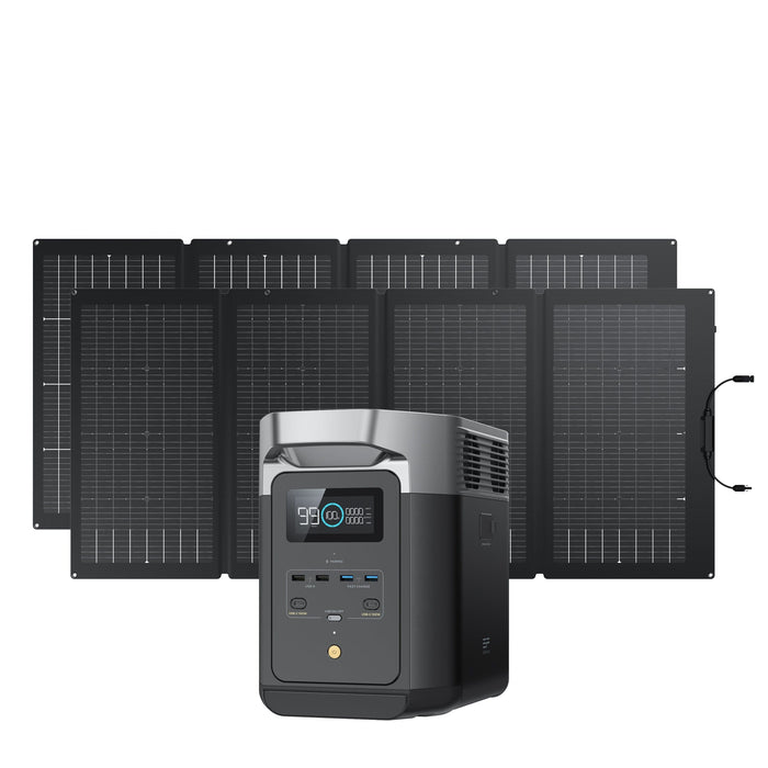 delta 2 with 2 220w solar panel