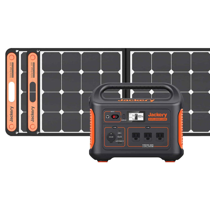 Jackery Explorer Solar Generator 1000 + SolarSaga 100W Solar Panel