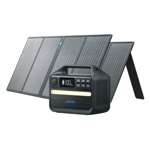 Anker PowerHouse 555 Power Station Solar Generator + 100W Solar Panel with 2 Solar Panels