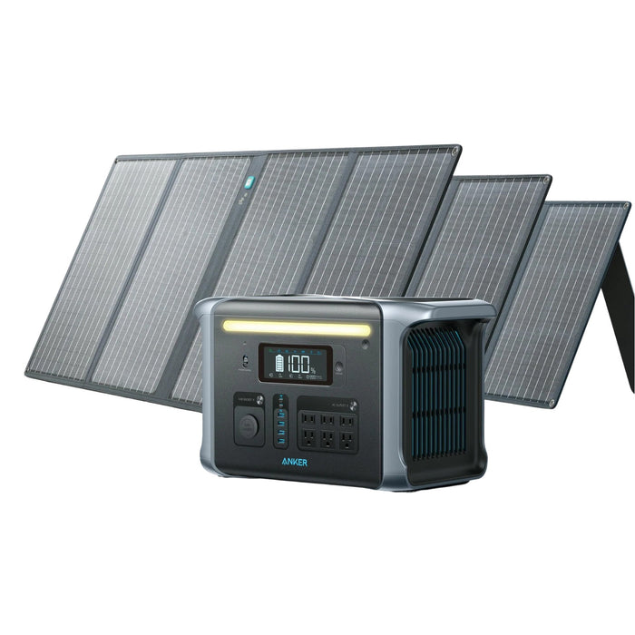 Anker SOLIX F1200 (PowerHouse 757) Portable Power Station Solar Generator + 3*100W Solar Panel